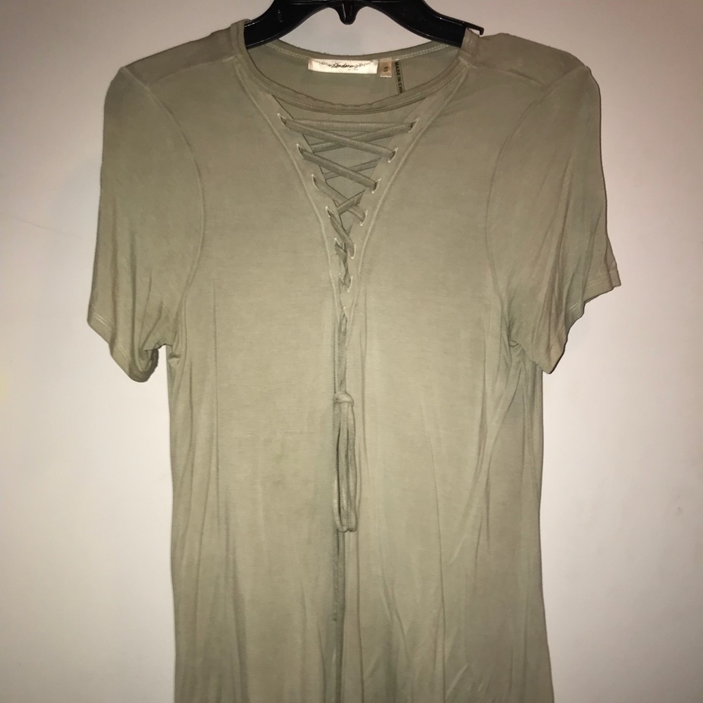 Tie neck top